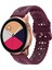 Samsung Galaxy Watch 4 40/44 mm Erik Çiçeği Içi Boş Silikon Saat Bandı Şarap Kırmızısı (Yurt Dışından) 3
