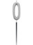 0 Rakam Gümüş Çubuk Mum 14 cm 1