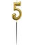 5 Rakam Altın Çubuk Mum 14 cm 1