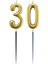 30.yaş Rakam Altın Çubuk Mum 14 cm 1