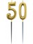 50.yaş Rakam Altın Çubuk Mum 14 cm 2