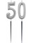 50.yaş Rakam Gümüş Çubuk Mum 14 cm 1
