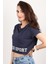 Kadın Kısa Kollu Crop Bluz 3