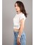 Kadın Kısa Kollu Crop Bluz 3