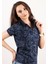 Kadın Polo Yaka Desenli T-Shirt 1