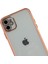 iPhone 11 Gold - Pembe Çerçeveli Şeffaf Kılıf 2