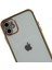 iPhone 11 Gold - Yeşil Çerçeveli Şeffaf Kılıf 2