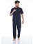 22261 Erkek Penye Apolet Desenli Kısa Kollu Pijama Takımı 2