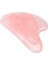 Pembe Kuvars Quartz Kalp Gua Sha Face Guasha Premium Yüz Masaj Aleti Doğaltaş 1