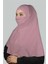 Hazır Türban Peçeli Pratik Eşarp Tesettür Nikaplı Hijab - Namaz Örtüsü Sufle (Xl) - Koyu Pembe 3