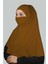 Hazır Türban Peçeli Pratik Eşarp Tesettür Nikaplı Hijab - Namaz Örtüsü Sufle (Xl) - Taba 3