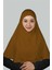 Hazır Türban Peçeli Pratik Eşarp Tesettür Nikaplı Hijab - Namaz Örtüsü Sufle (Xl) - Taba 4