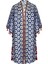 MAREVER FASHION Çiçekli Marin Terrycotton Kimono&kaftan Sax 2