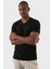 Pamuklu Regular Fit V Yaka Basic T Shirt Erkek T Shirt EXXEMODJ000V 3