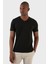 Pamuklu Regular Fit V Yaka Basic T Shirt Erkek T Shirt EXXEMODJ000V 4