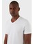 Pamuklu Regular Fit V Yaka Basic T Shirt Erkek T Shirt EXXEMODJ000V 4