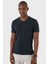 Pamuklu Regular Fit V Yaka Basic T Shirt Erkek T Shirt EXXEMODJ000V 3