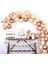 Açık Somon Rose Gold Krom Konfetili Balon Zincir Seti + Somon Balon Zincir Seti 1