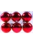 Yılbaşı Kırmızı Top Ağaç Süsü 6cm 6'lı 1