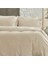 Bedding Plain Çift Kişilik Ranforce Yıkamalı Nevresim Takımı - Bej 2