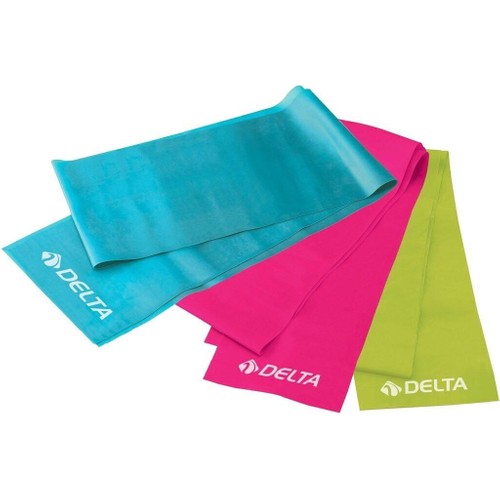 Delta 3 lü Pilates Bandı Plates Egzersiz Direnç Lastiği Seti MSB 500