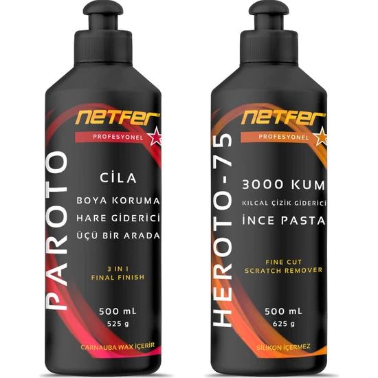 Netfer 2'li İnce Pasta Cila Set - 2x500 mL