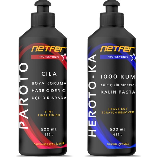 Netfer 2'li Kalın Pasta Cila Set - 2x500 mL