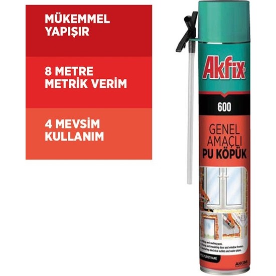 Akfix 600 Genel Amaçlı Pu Köpük 750ML / 600GR