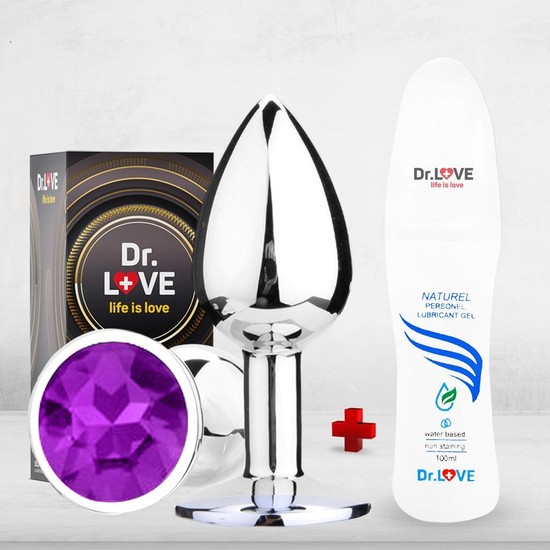 Drlove Yetişkinler Için Mor Taş Desenli Metal Anal Plug Fiyatı