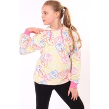 Toontoy Kids Toontoy Kız Çocuk Komple Baskılı Sweatshirt