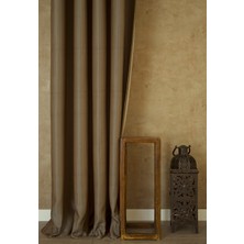 Massarelli Fon Perde Balıksırtı Desen Açık Kahve Pilesiz 60 x 260 cm