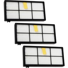 Irobot Uyumlu Aeroforce Roomba 800 Serisi - 860 - 870 - 885 - 886 Süpürge Hepa Filtre 3'lü Paket