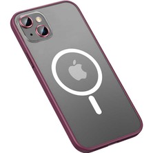 kilifone - Apple iPhone 13 - Kılıf Kablosuz Şarj Destekli Magsafe Mokka Kapak - Koyu Mor - T22138