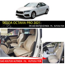 Miren Skoda Octavia pro 2021 Uyumlu 5d Havuzlu Suni Deri OTO PASPAS