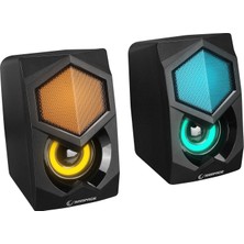 Rampage RMS-N29 2.0 3W*2 USB 5V Rainbow Aydınlatmalı Gaming Speaker