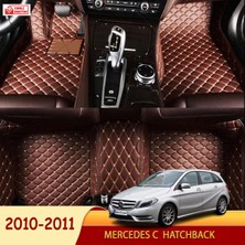 Miren Mercedes C 2010-2011 Hatchback Uyumlu 5d Havuzlu Suni Deri Oto Paspas