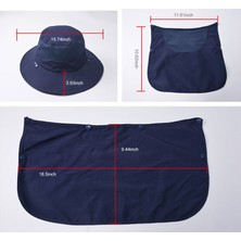 KKmoon Güneş Şapkası Çıkarılabilir Yüz Boyun Kapaklı Flap (Yurt Dışından)