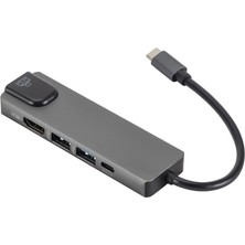 5 In 1 USB C Hub HDMI Uyumlu Gigabit Ethernet RJ45 Adaptörü MacBook Pro iPad Pro 11 12.9 2018 Thunderbolt 3 Tip C Hub (Yurt Dışından)