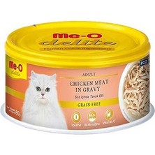 Me-O Delite Sos İçinde Tavuklu Tahılsız Yetişkin Kedi Konservesi 24x80gr (24lü)