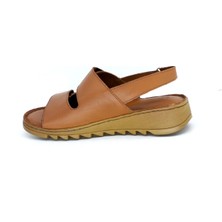 Trendyshose 22D-029 Doğal Deri Anatomic Günlük Sandalet