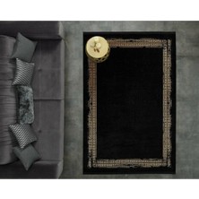 Gümüşsuyu Black&brown 11298 Siyah Ipek Tuşeli Çerçeveli Halı