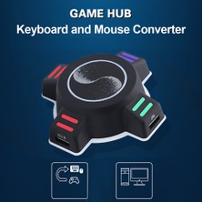 Huahai Ps4/ps5 Için Rgb Backlight Gamepad Denetleyici Dönüştürücü ile Kablolu Oyun Klavyesi ve Fare Dönüştürücü Combo Seti