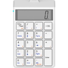 Huahai Sunreed SKB886S Bluetooth 4.0 Sayısal Tuş Takımı LCD Ekran Kablosuz 19 -Keys Dizüstü Bilgisayar Için Masaüstü Hesap Makinesi - Beyaz