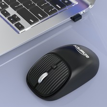Huahai Ginwfeiy W400 2.4ghz Kablosuz Şarj Edilebilir Fare 4 Düğmeleri Pc Dizüstü Bilgisayar Için USB Alıcı ile 1600DPI Optik Fareler - Siyah