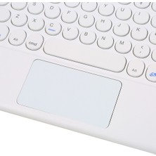 Huahai Kablosuz Klavye Şarj Edilebilir Bluetooth Tablet Akıllı Telefon Pc Tablet Için Klavye - Beyaz