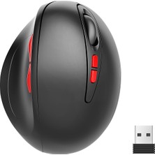 Huahai Hxsj T33 2.4g Kablosuz Dikey Ergonomik Optik Oyun Faresi - Gümüş (Yurt Dışından)