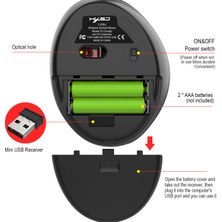 Huahai Hxsj T33 2.4g Kablosuz Dikey Ergonomik Optik Oyun Faresi - Gümüş (Yurt Dışından)