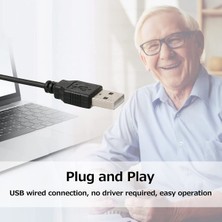 Shuji Az Gören Kullanıcılar Için Kablolu USB Büyük Yazı Tipi Bilgisayar Klavyesi Yaşlı Öğrenciler Için Uygun Yüksek Kontrastlı 104 Anahtar Harf(Yurt Dışından)