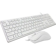 Shujı SPT6201 Kablolu Klavye Mouse Seti Ofis Oyun Klavyesi ve Mouse Combo Seti, Beyaz(Yurt Dışından)