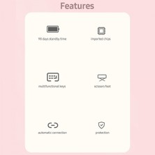 Shuji Klavye Mouse Combo, SK-030 10 Inç Bt Klavye ve Fare Seti 78 Tuşlu Mini Klavye Android/ıos/windows Için 2.4g Sınıf 3 Dpı Ayarlanabilir Bt Fare Pembe(Yurt Dışından)